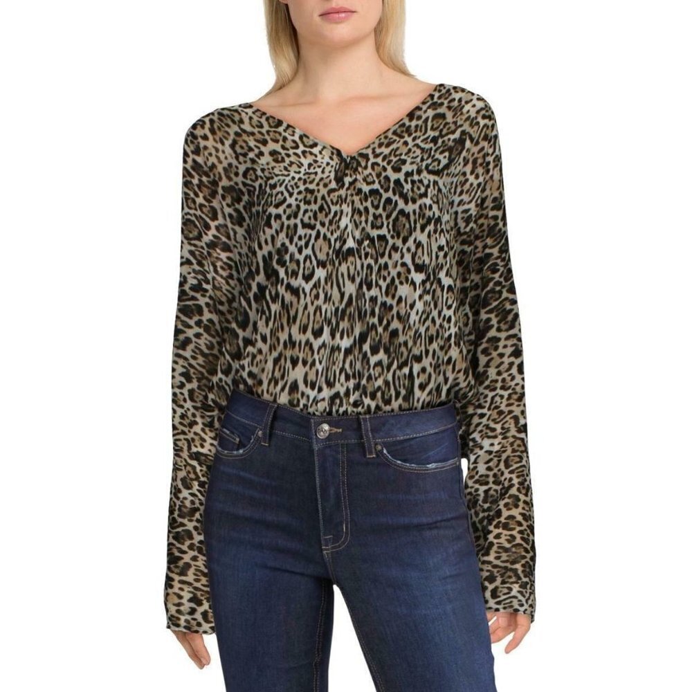 New Leyden Large Leopard Bodysuit Snap Closure Dol
